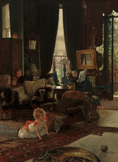 Bújócska c. 1877. alkotó: James Tissot