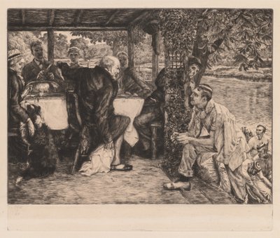 A tékozló fiú: A hízott borjú alkotó: James Tissot