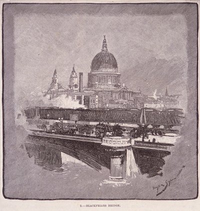 Blackfriars Bridge, London, 1796 alkotó: James Walker