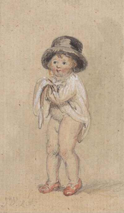A Little Boy with Red Shoes (Piros cipős gyerek és cilinder) alkotó: James Ward