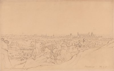 Tanulmány a Cambridge-i kilátáshoz a Castle Hillről alkotó: James Ward