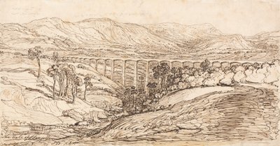 The Vale of Llangollen (toll és barna tinta, papír) alkotó: James Ward