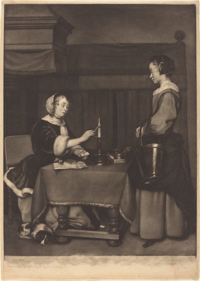 A női tudósító alkotó: James Watson after Gabriel Metsu