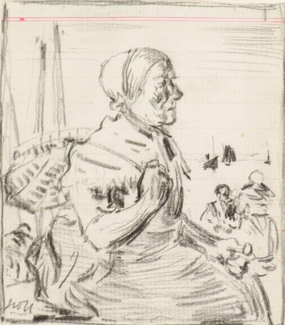 Tanulmány [Fisherwoman] (szén) alkotó: James Watterston Herald
