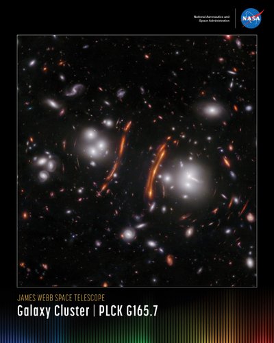 Galaxy Cluster PLCK G165.7 mini poszter alkotó: James Webb Space Telescope (NASA)