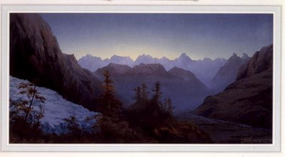 Hajnal az Alpokban alkotó: James Whittet Smith
