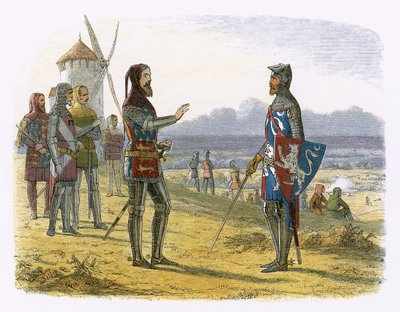 Edward nem hajlandó segítséget nyújtani fiának Crecyben alkotó: James William Edmund Doyle