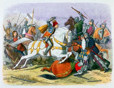 Illusztráció III. Richárdról a bosworthi csatában, 19. század alkotó: James William Edmund Doyle