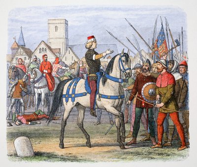 II. Richard király találkozik a lázadókkal Smithfieldben, Parasztlázadás, 1381 1864. alkotó: James William Edmund Doyle