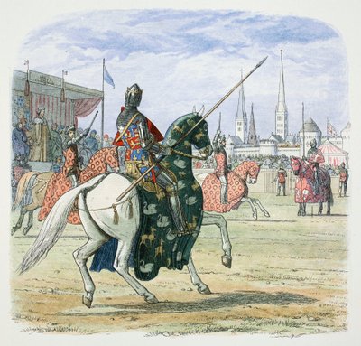 II. Richárd király megállítja Hereford és Norfolk hercegei közötti párbajt, 1398 1864 alkotó: James William Edmund Doyle