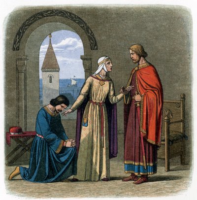Édesanyja, Aquitániai Eleonor tanácsára I. Richárd király alkotó: James William Edmund Doyle