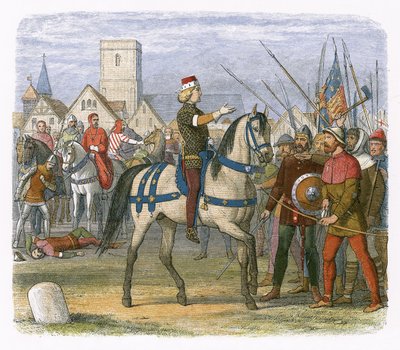 Richard átveszi a lázadók irányítását a paraszti lázadásban alkotó: James William Edmund Doyle