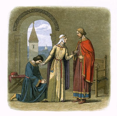 Richard megkegyelmez bátyjának, Johnnak alkotó: James William Edmund Doyle