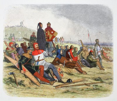 Az angolok a franciákat várják a crecy-i csatában, Franciaország 1346 1864 alkotó: James William Edmund Doyle
