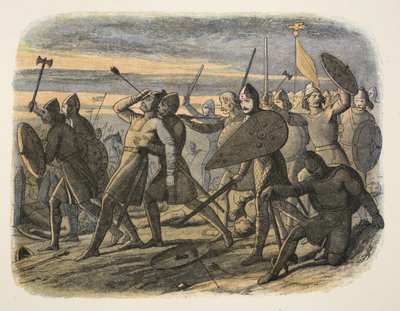 II. Harold halála a hastingsi csatában, 1066, A Chronicle of England Kr.e. 55-től Kr. u. 1485-ig, pub. London, 1863 alkotó: James William Edmund Doyle