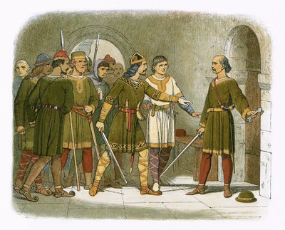 William de Breteuil védi a kincstárat alkotó: James William Edmund Doyle