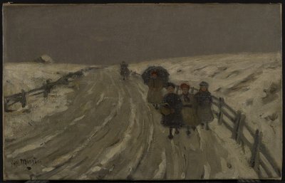Visszatérés az iskolából, 1901 körül alkotó: James Wilson Morrice