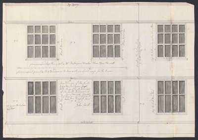 Cobham Hall, Kent: Design for Windows alkotó: James Wyatt