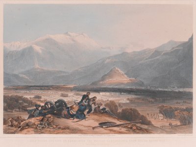 Kilátás Bala Hissaira és Kabul városára, a brit kantonokkal a Ba Marco-hegyről alkotó: James after Rattray