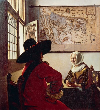 Katona és nevető lány alkotó: Johannes Vermeer