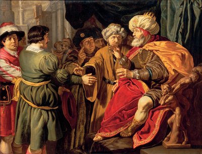 József fáraó álmait tolmácsolja (olaj, vászon) alkotó: Jan (circle of) Tengnagel