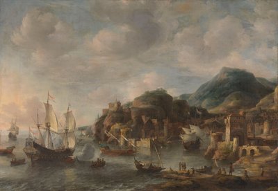 Holland hajók külföldi kikötőben alkotó: Jan Abrahamsz. Beerstraten