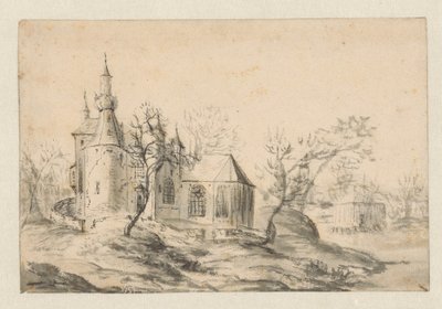 Templom egy dombon alkotó: Jan Abrahamsz. Beerstraten
