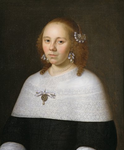 Egy fiatal nő portréja Hoornból, 1658 alkotó: Jan Albertsz Rootius
