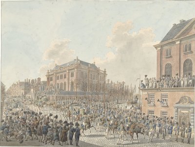 Lodewijk Napoleon megérkezése Amszterdamba 1808. április 20-án alkotó: Jan Anthonie Langendijk Dzn (signed by artist)