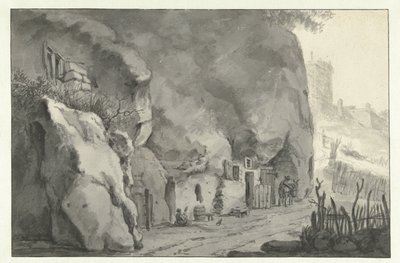 Sziklaházak a Loire-parton alkotó: Jan Asselijn (attributed to)