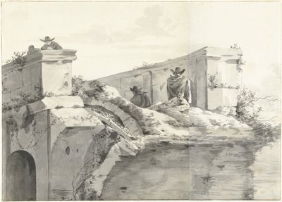 Kilátás a Ponte Rotto szélére Rómában alkotó: Jan Asselijn (copy after)