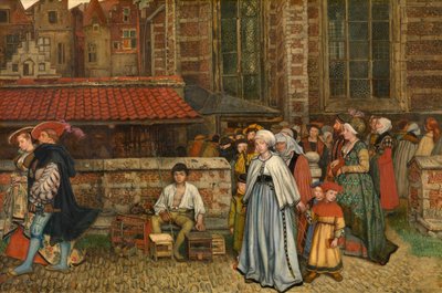 Mise után (olaj a panelen) alkotó: Jan August Hendrik Baron Leys