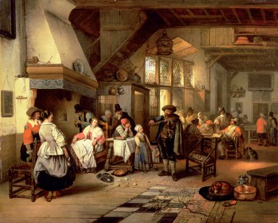 Egy kocsma belseje vak hegedűssel, 1844 (részletesen lásd: 76798) alkotó: Jan August Hendrik Leys