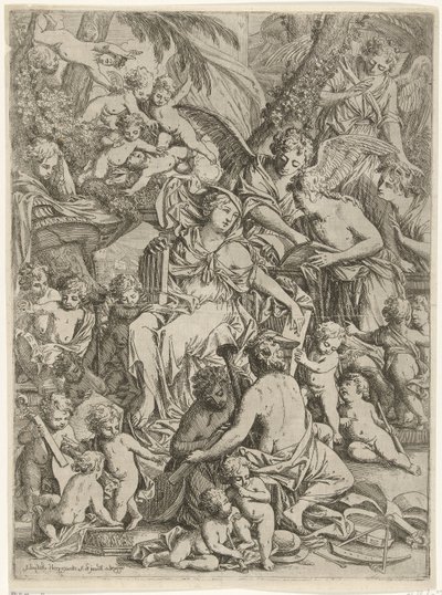 H. Cecilia orgonával a kezében alkotó: Jan Baptist Herregouts