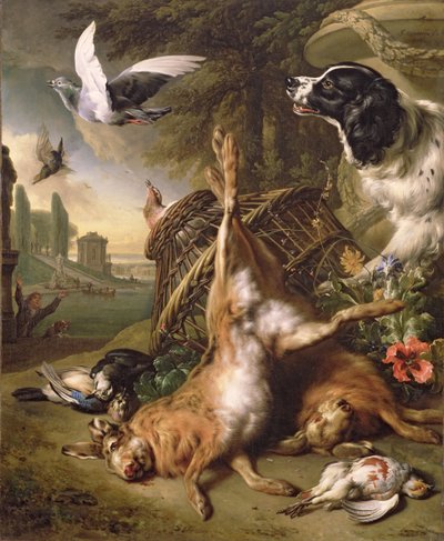 Csendélet döglött játékkal és nyulakkal alkotó: Jan Baptist Weenix