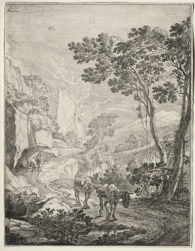 A két öszvér. Rocca Aquatico Ancona közelében alkotó: Jan Both