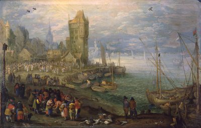Holland: Halpiac a kikötő közelében Halpiac a kikötő közelében alkotó: Jan Brueghel the Elder