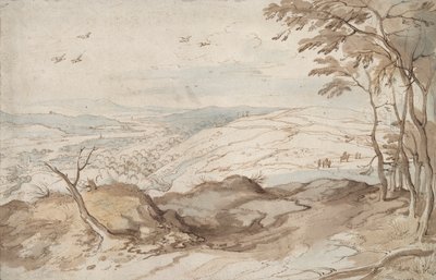 Hegyvidéki táj kilátással a völgyre alkotó: Jan Brueghel the Elder