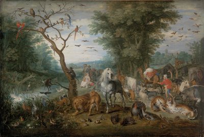 Paradicsomi táj állatokkal alkotó: Jan Brueghel the Elder