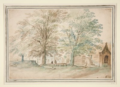 Falusi találkozóhely két öreg fa alatt alkotó: Jan Brueghel the Elder