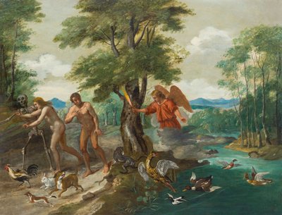Ádám és Éva a paradicsomban alkotó: Jan Brueghel the Younger