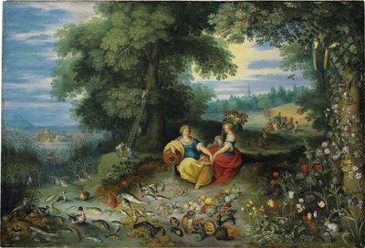 A víz és a föld allegóriája alkotó: Jan Brueghel the Younger