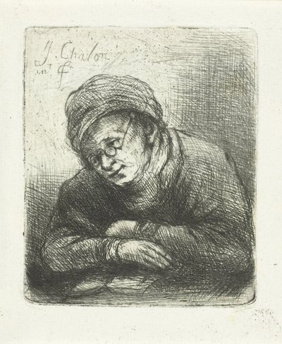Olvasó ember szemüveges alkotó: Jan Chalon
