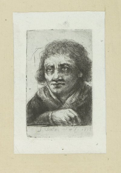 Felnőtt férfi, jobb keze látható John Chalon rézkarcainak teljes munkája / Jean Chalon Complette des Eaux Fortes életműve (sorozat címe) alkotó: Jan Chalon