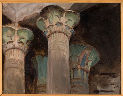 Ízisz - oszlopfők Ízisz templomában. Egy egyiptomi utazásból alkotó: Jan Ciągliński