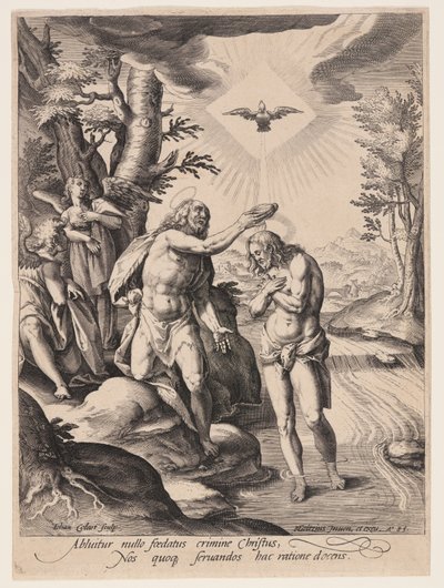 Krisztus megkeresztelkedése alkotó: Jan Collaert II