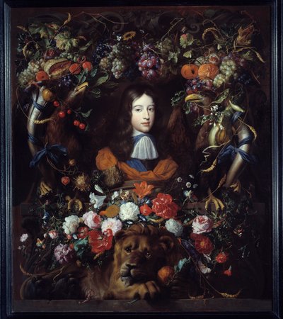 III. narancsos Vilmos (1650-1702) portréja virágmedaillonban Jan David Heem (1606-1684) festménye 1665 V. 1,34x1,14 m Lyon, Musee des Beaux Arts alkotó: Jan Davidsz de Heem