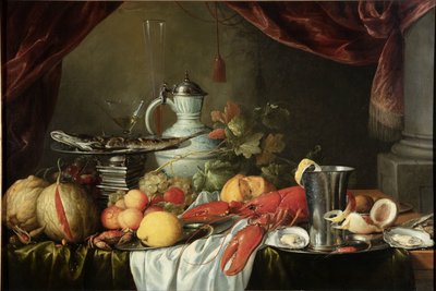 Csendélet homárral és ezüst csészével alkotó: Jan Davidsz. de Heem