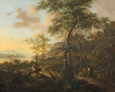 Egy olaszos esti táj, c. 1650. alkotó: Jan Dirksz Both