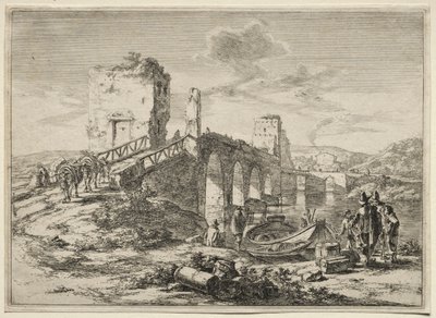 A Molle-híd a Tiberis felett. alkotó: Jan Dirksz Both